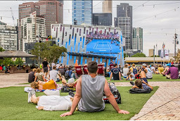 Big screen at Fed Square serves up unforgettable Australian Open experience