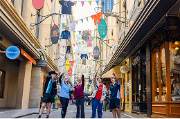 Laneway installation urges Victorians to Look Up to the Future of vocational learning