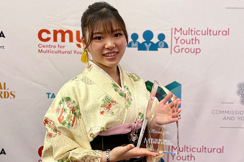 Student ambassador Marina Abe awarded Volunteer of the Year