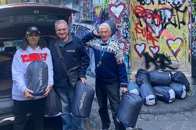 Rotary delivers winter warmth to people sleeping rough