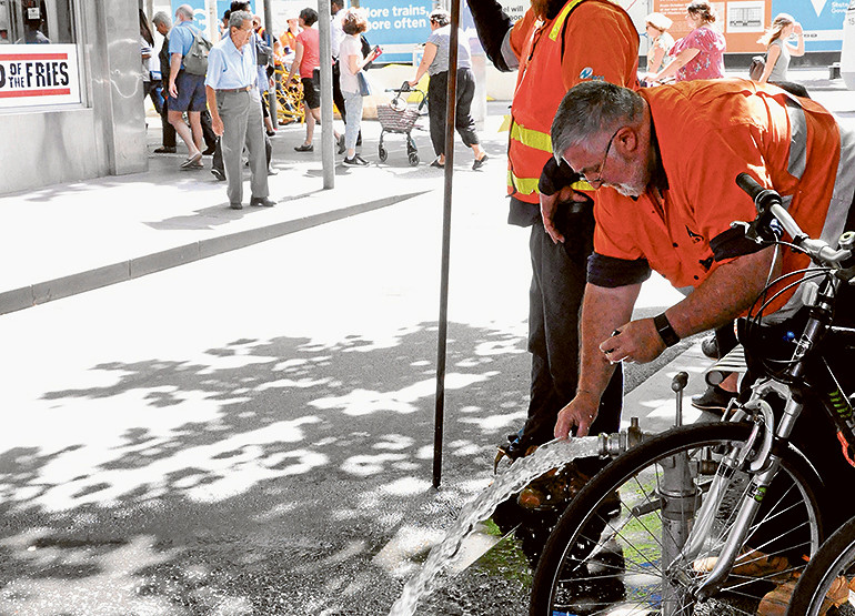 Swanston St settles after flooding