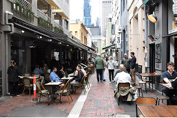 Red bricks ripped up as Hardware Lane revamped