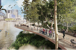 New Greenline designs revealed as Birrarung Marr works pushed back