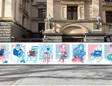 Vibrant artworks revamp construction sites with colour and creativity