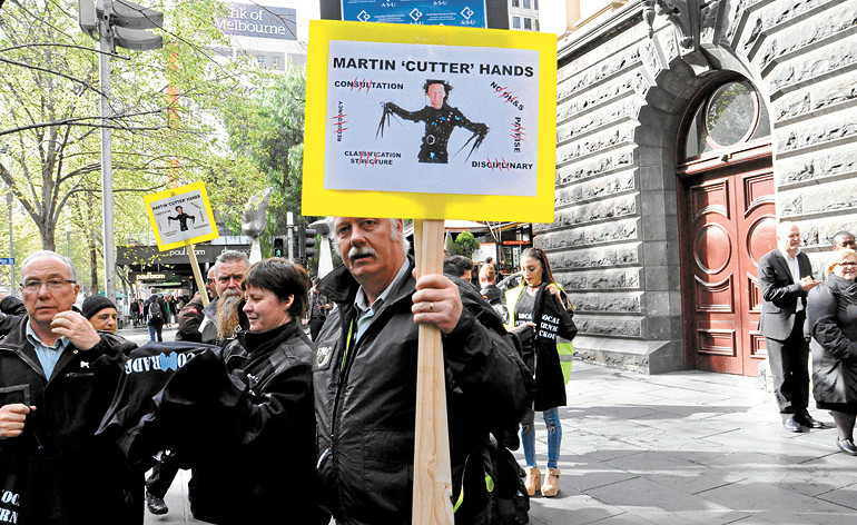 Workers demonise Mr ‘Cutter-hands’
