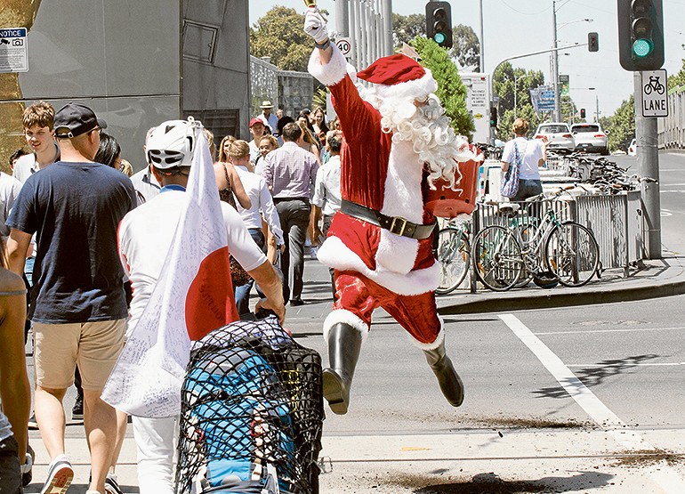 Energetic Santa Claus!