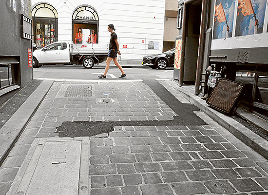 Stonewalling laneway repairs