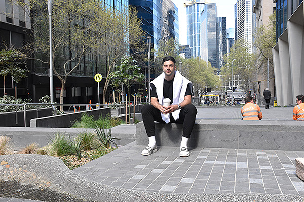 Taking a breather on Market St