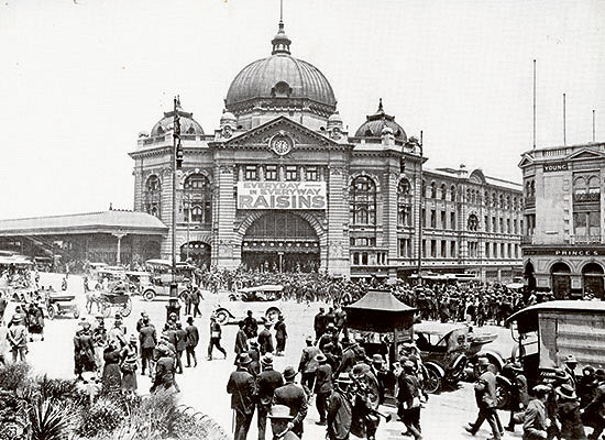 “Under the Clocks” at Flinders Street Station