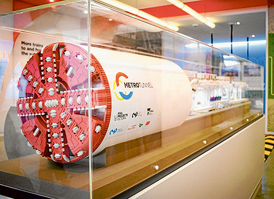 Mini tunnel boring machine on show