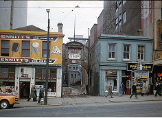 Old Danks Store Yard, Bourke St, during demolition, 1958