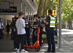 Police nab unsafe scooter riders in the CBD