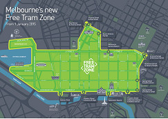 Green signs mean free trams