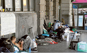 Homeless epidemic divides the city
