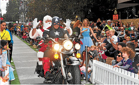 Santa arrives in style