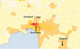 CBD has the highest wages